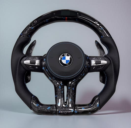 Volante BMW M – Carbono Forjado Azul Display LED