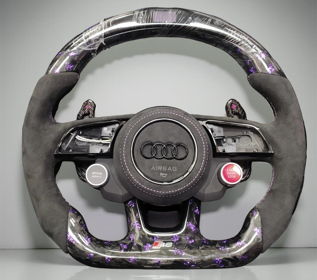 Volante Audi RS – Carbono Forjado Morado Alcántara