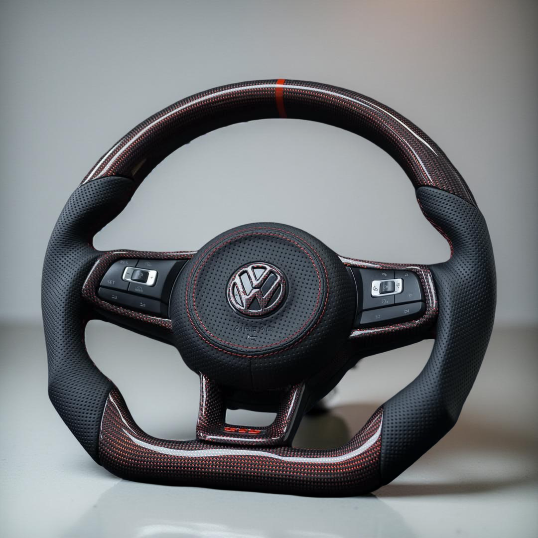 Volante Volkswagen R/GTI – Carbono Rojo