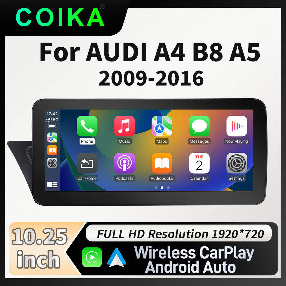 Pantalla Linux para Audi A4 B8 A5 S5 equipo básico 2009–2016 – 10,25″