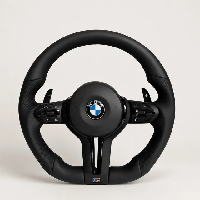 Volante BMW M Achatado en Cuero Negro Perforado