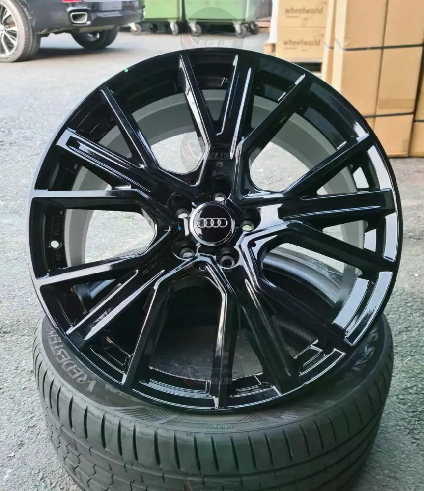 Llantas Deportivas Estilo Audi con Radios Curvos Dobles – Negro