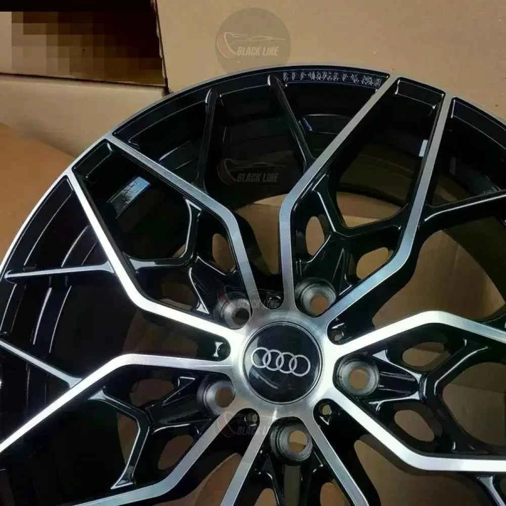 Llantas Deportivas Estilo Audi con Radios En Y – Negro y Plata