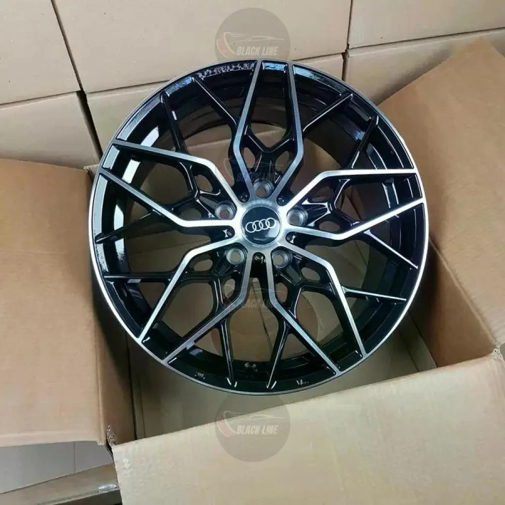 Llantas Deportivas Estilo Audi con Radios En Y – Negro y Plata