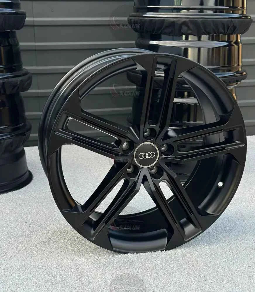 Llantas Deportivas Estilo Audi de Cinco Radios Dobles – Negro