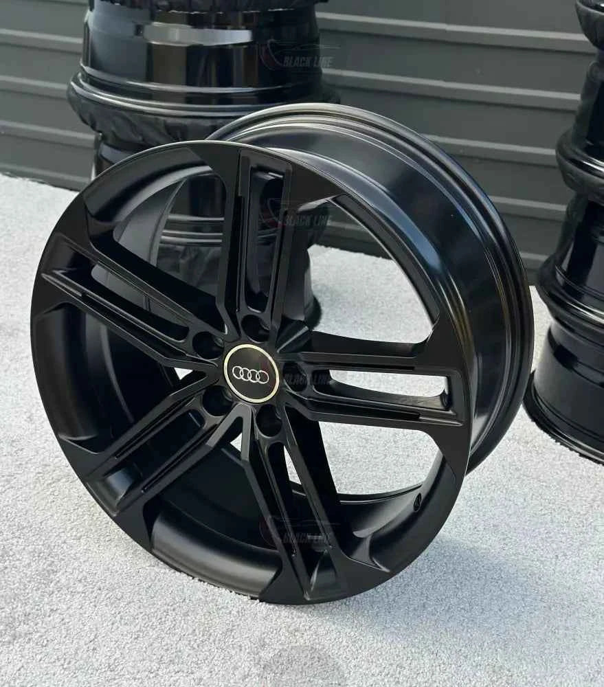 Llantas Deportivas Estilo Audi de Cinco Radios Dobles – Negro