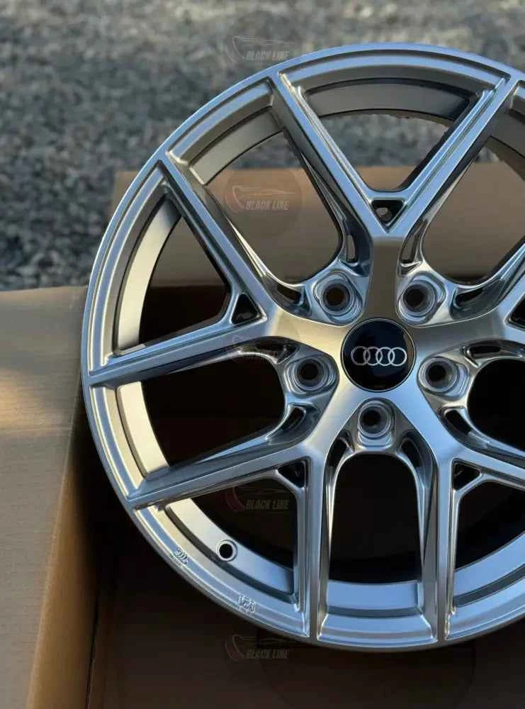 Llantas Deportivas Estilo Audi de Cinco Radios Dobles – Plata