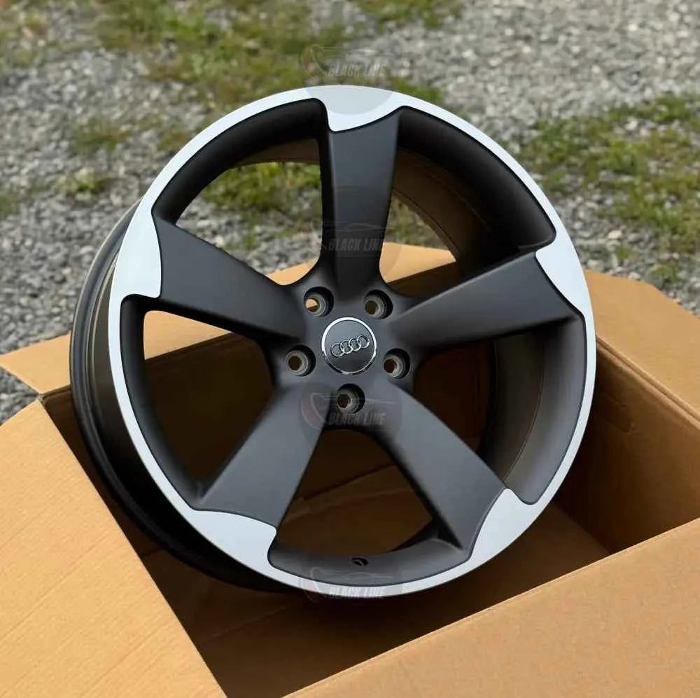 Llantas Deportivas Estilo Audi de Cinco Radios – Gris Grafito