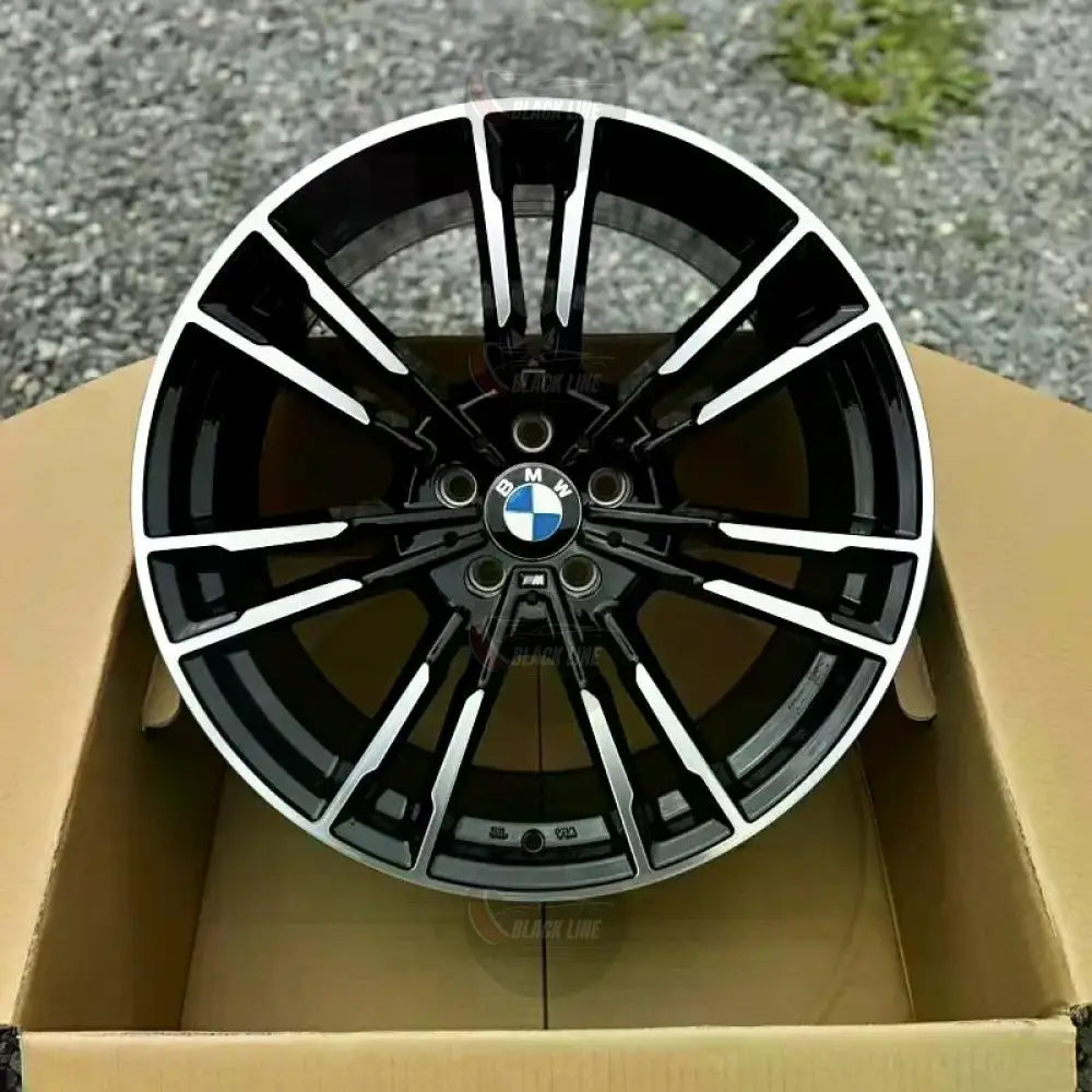 Llantas Deportivas Estilo BMW de Cinco Radios Dobles – Negro y Plata