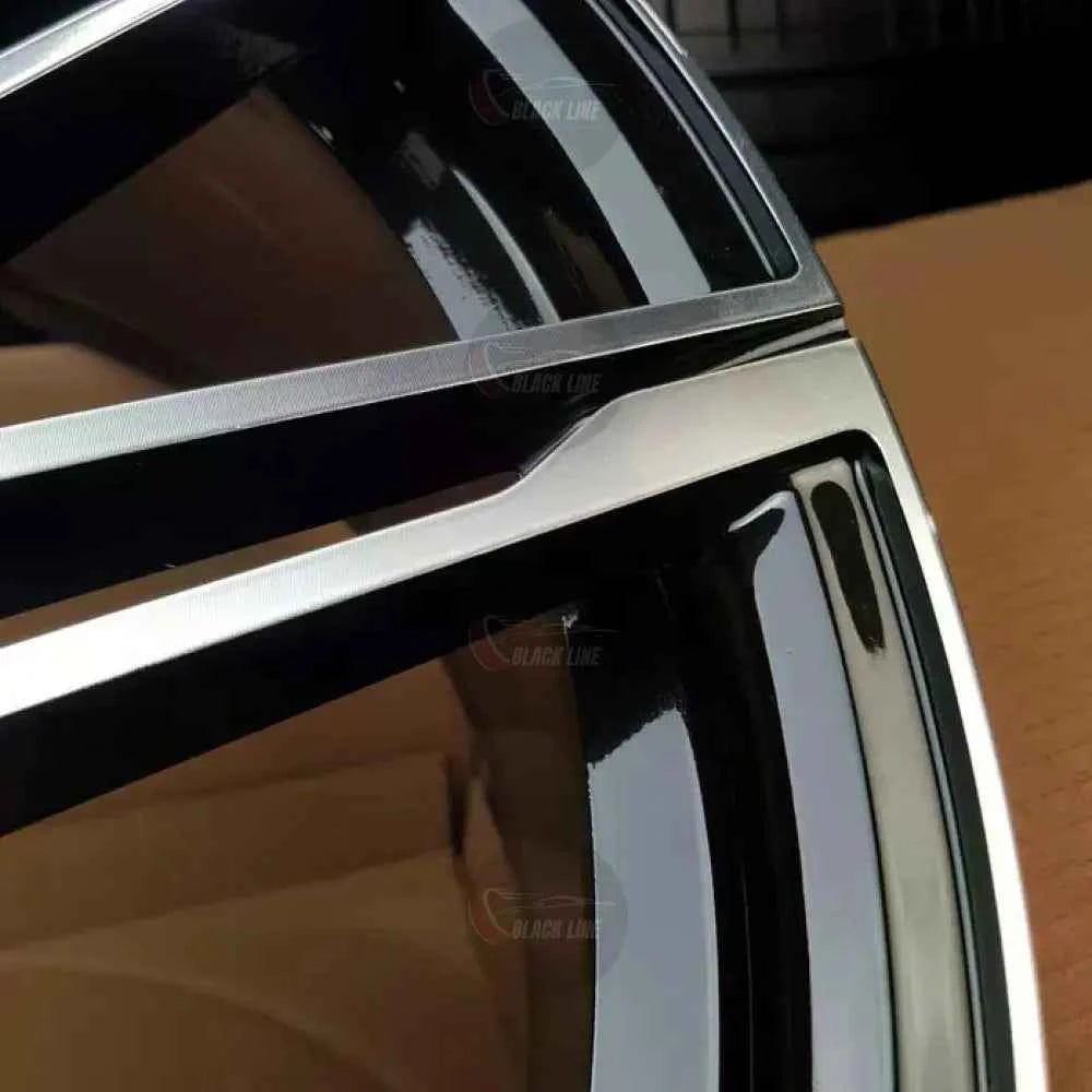 Llantas Deportivas Estilo BMW de Cinco Radios Dobles – Negro y Plata