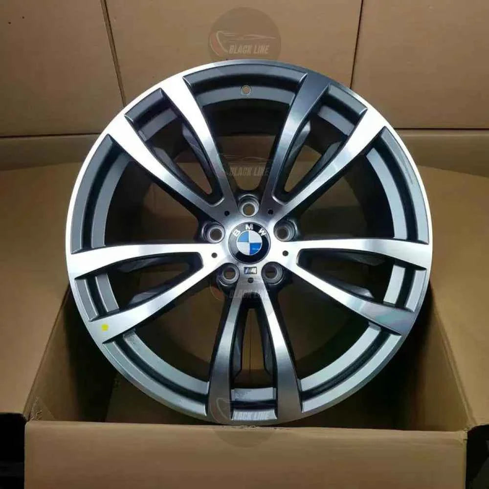 Llantas Deportivas Estilo BMW de Cinco Radios Dobles – Negro y Plata