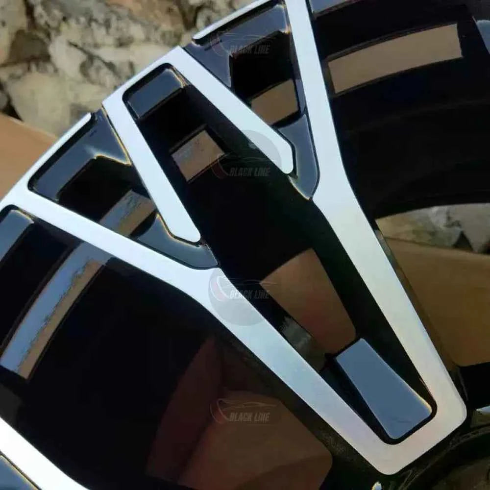 Llantas Deportivas Estilo BMW Multirradio Angular – Negro y Plata