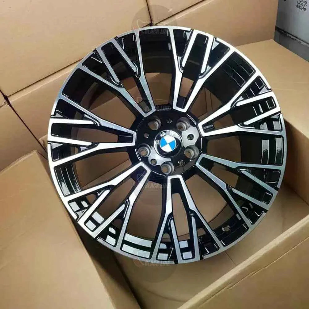 Llantas Deportivas Estilo BMW Multirradio Angular – Negro y Plata