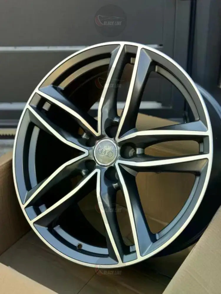 Llantas Deportivas Estilo Mercedes de Cinco Radios Dobles – Negro y Plata