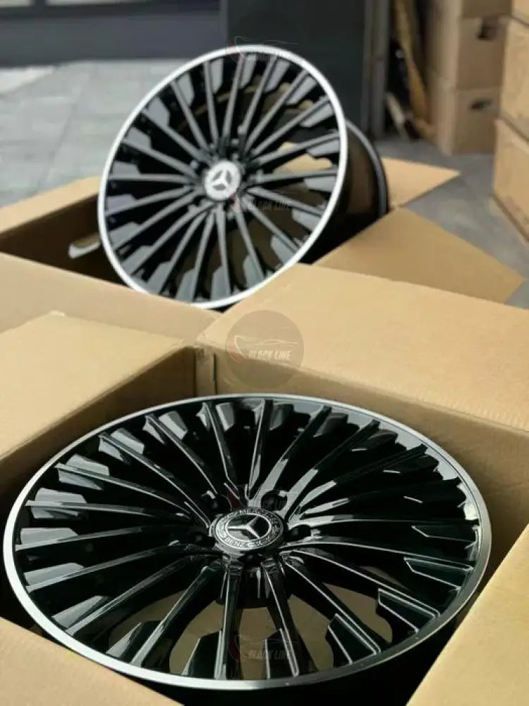 Llantas Deportivas Estilo Mercedes Multirradio Fino – Negro y Plata