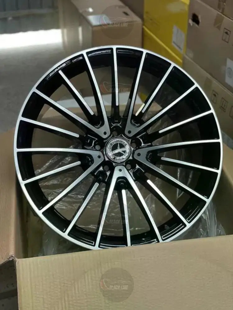 Llantas Deportivas Estilo Mercedes Multirradio Fino – Negro y Plata