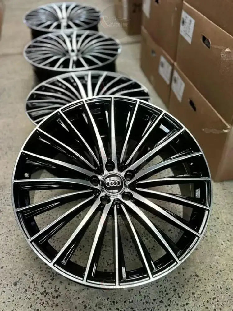 Llantas Deportivas Estilo Mercedes Multirradio Fino – Negro y Plata