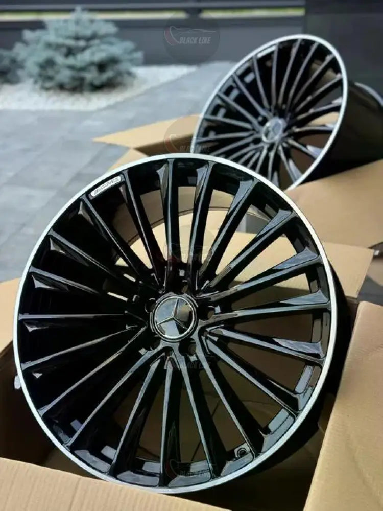 Llantas Deportivas Estilo Mercedes Multirradio Fino – Negro y Plata