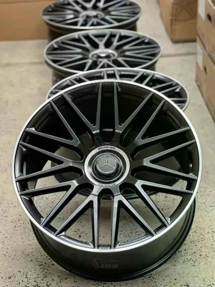 Llantas Deportivas Estilo Mercedes Multirradio Fino – Negro y Plata