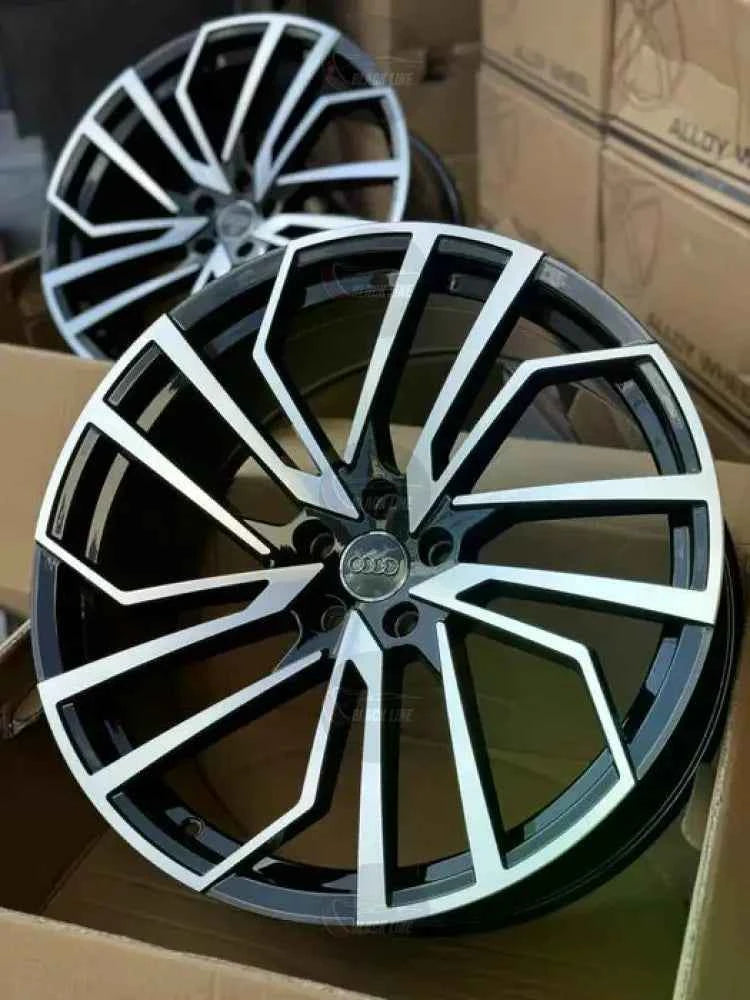 Llantas Deportivas Estilo Volkswagen con Diseño Turbina Multirradio – Negro y Plata