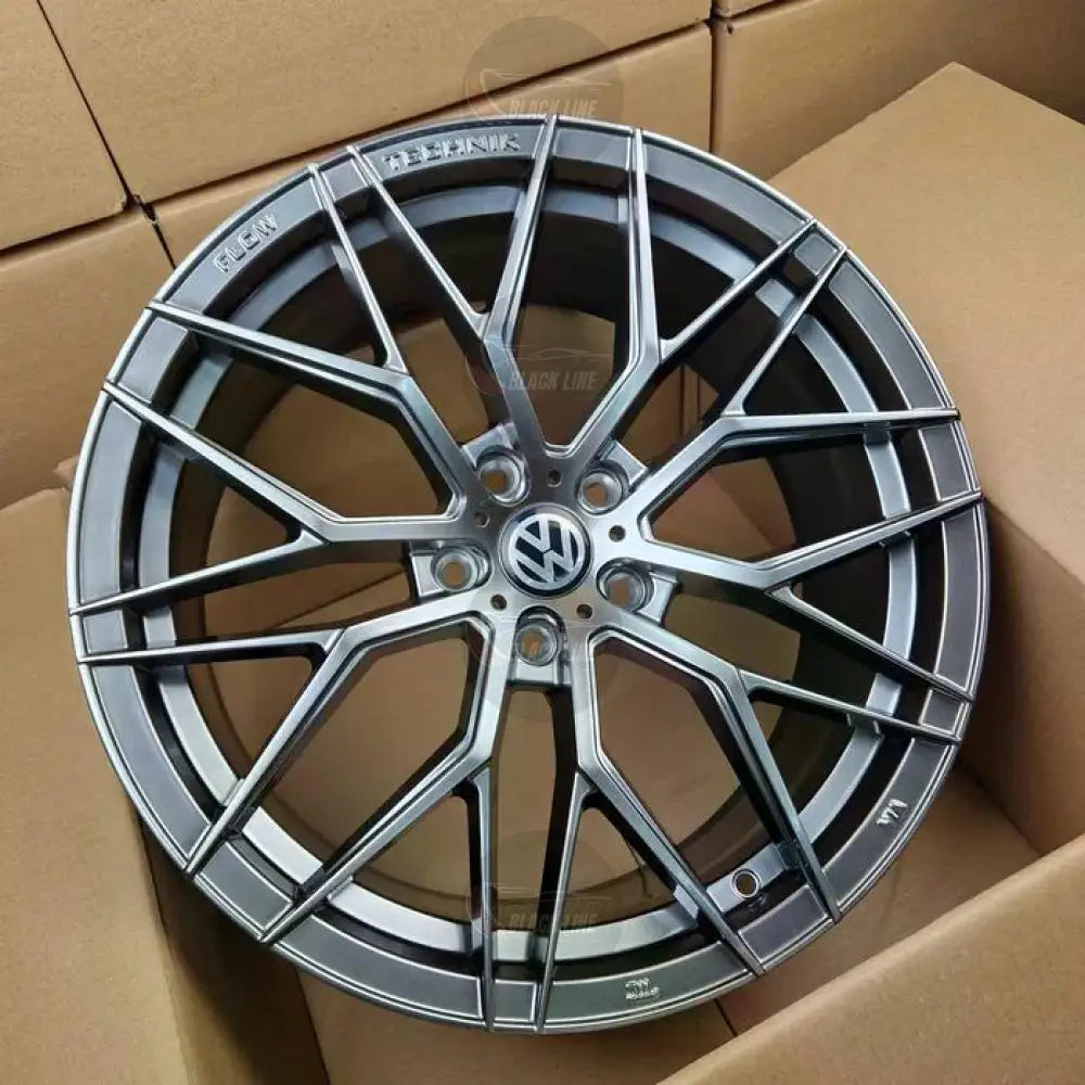 Llantas Deportivas Estilo Volkswagen con Radios En Y – Negro y Plata