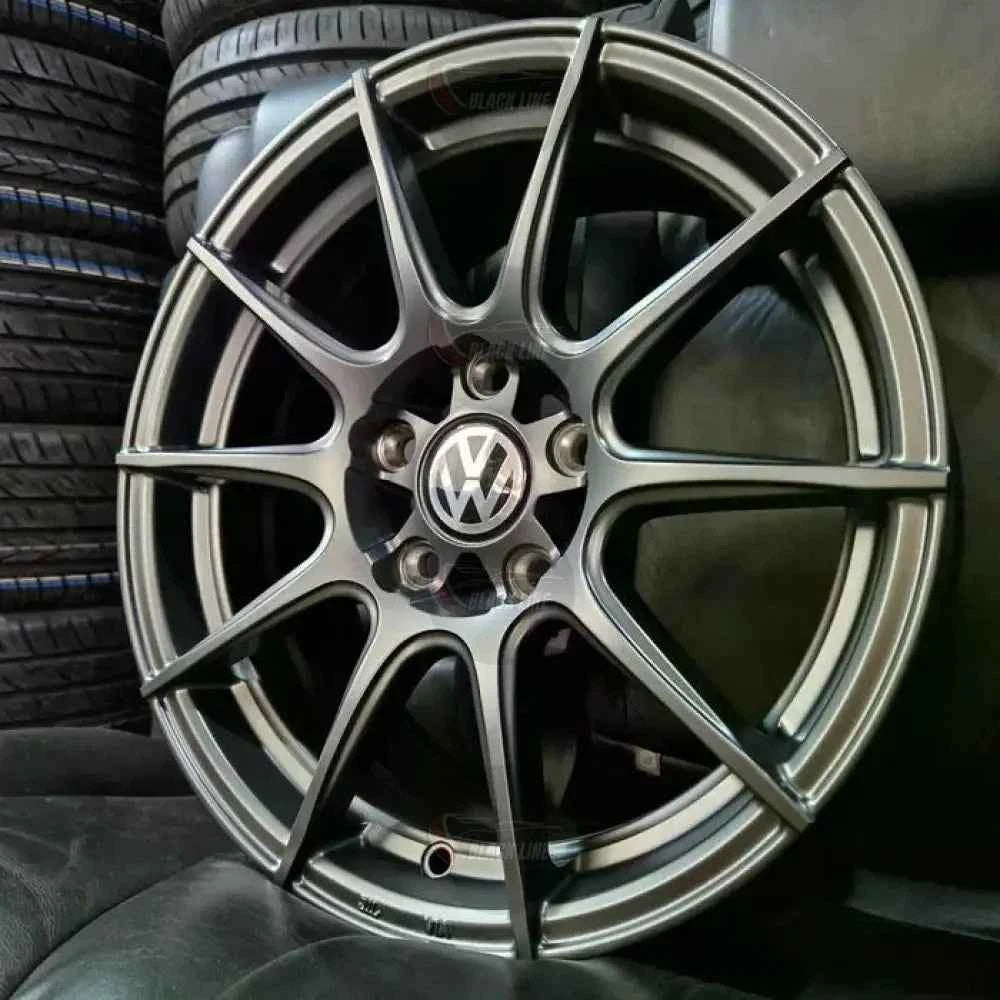 Llantas Deportivas Estilo Volkswagen de Cinco Radios Dobles – Gris Grafito