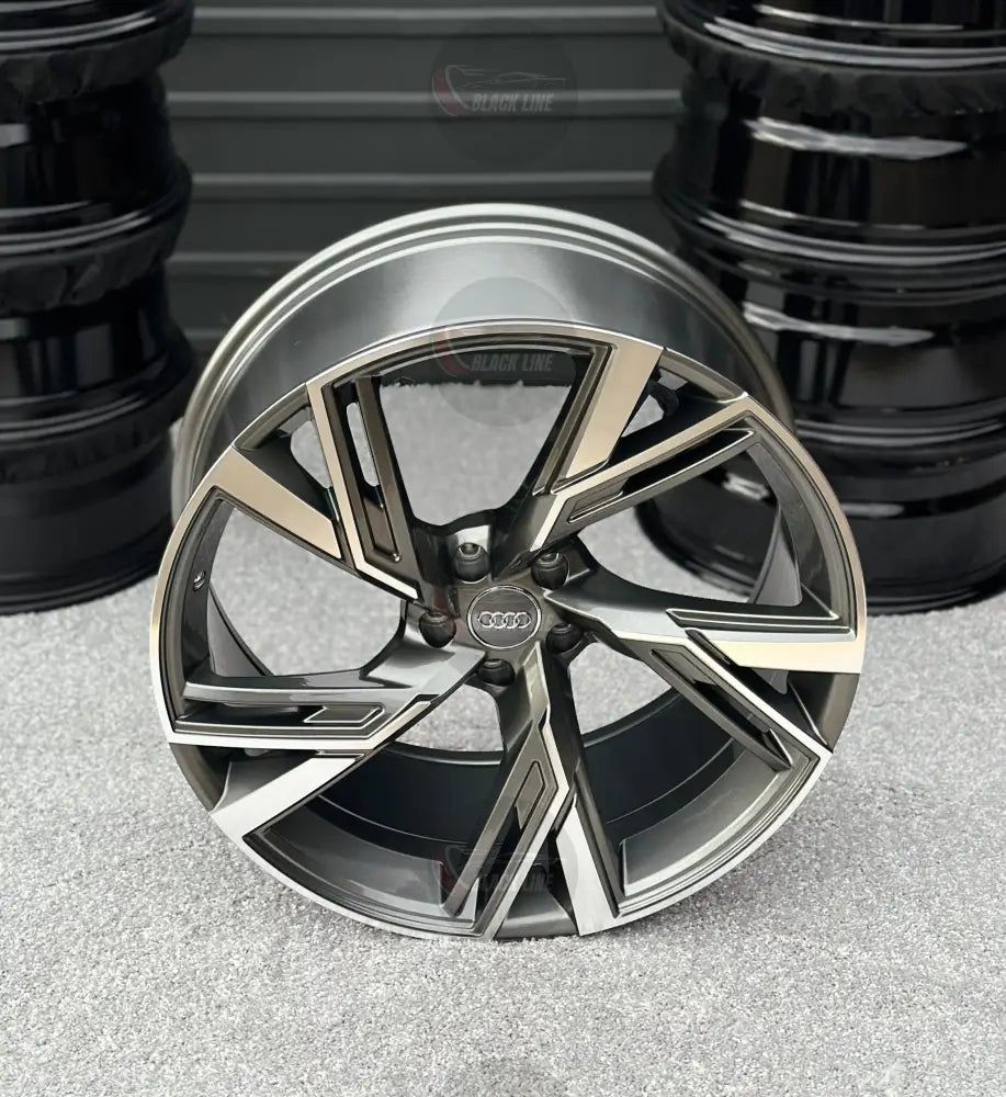 Llantas Deportivas Estilo Volkswagen de Cinco Radios Turbina – Gris Grafito