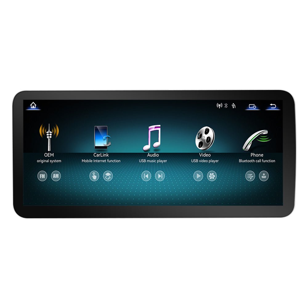 Pantalla Linux para Mercedes-Benz Clase A GLA CLA NTG 5.0 2015–2018 – 10,25 pulgadas / 12,8 pulgadas