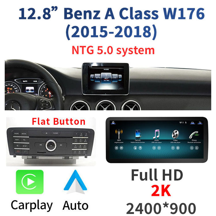 Écran Linux pour Mercedes-Benz Classe A GLA CLA NTG 5.0 2015–2018 – 10,25″