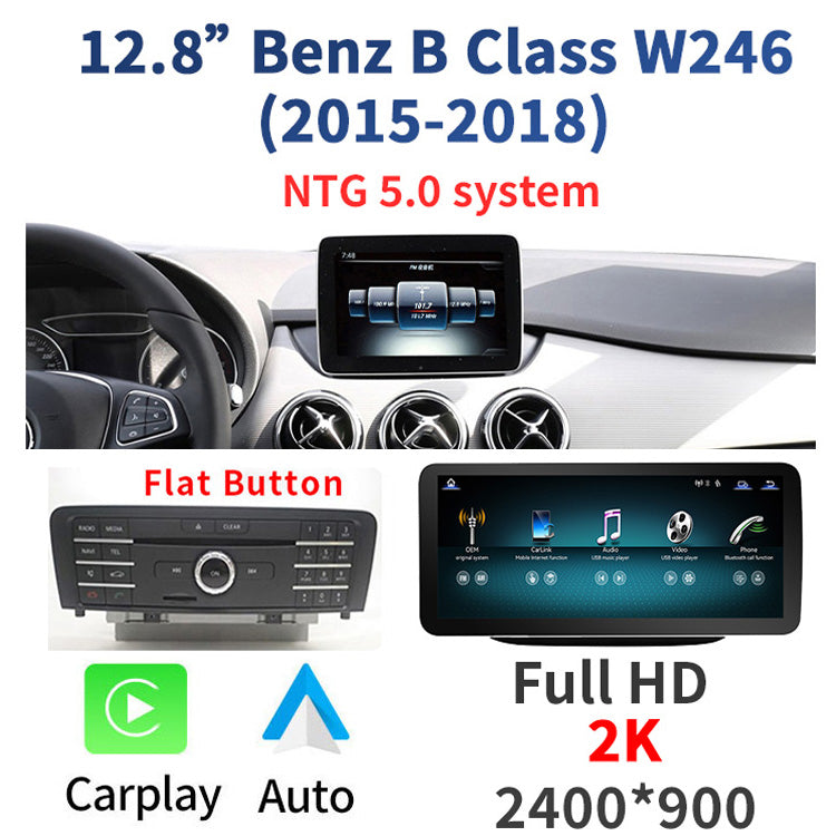 Ecrã Linux para Mercedes-Benz Classe B W246 NTG 5.0 2015–2018 – 10,25″