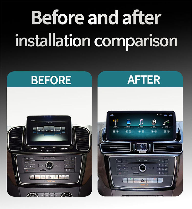 Pantalla Linux para Mercedes-Benz GLE NTG 5.0 (2015–2018) – 8 pulgadas / 12,3 pulgadas / 12,8 pulgadas