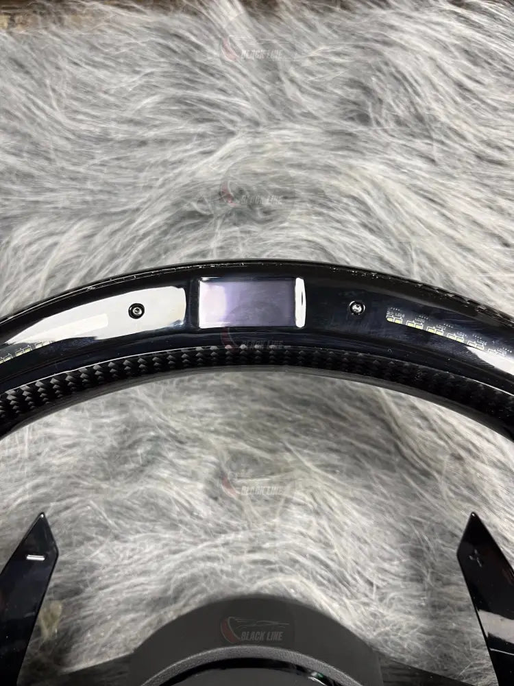 Volante Audi RS Deportivo en Carbono y Cuero Perforado con Pantalla LED | Levas Drive Select Start/Stop Fondo Plano y