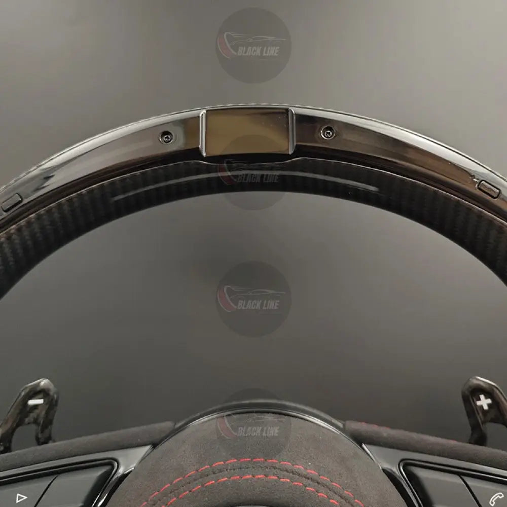 Volante Audi RS en Fibra de Carbono y Alcantara con Levas Multifunción y Display LED
