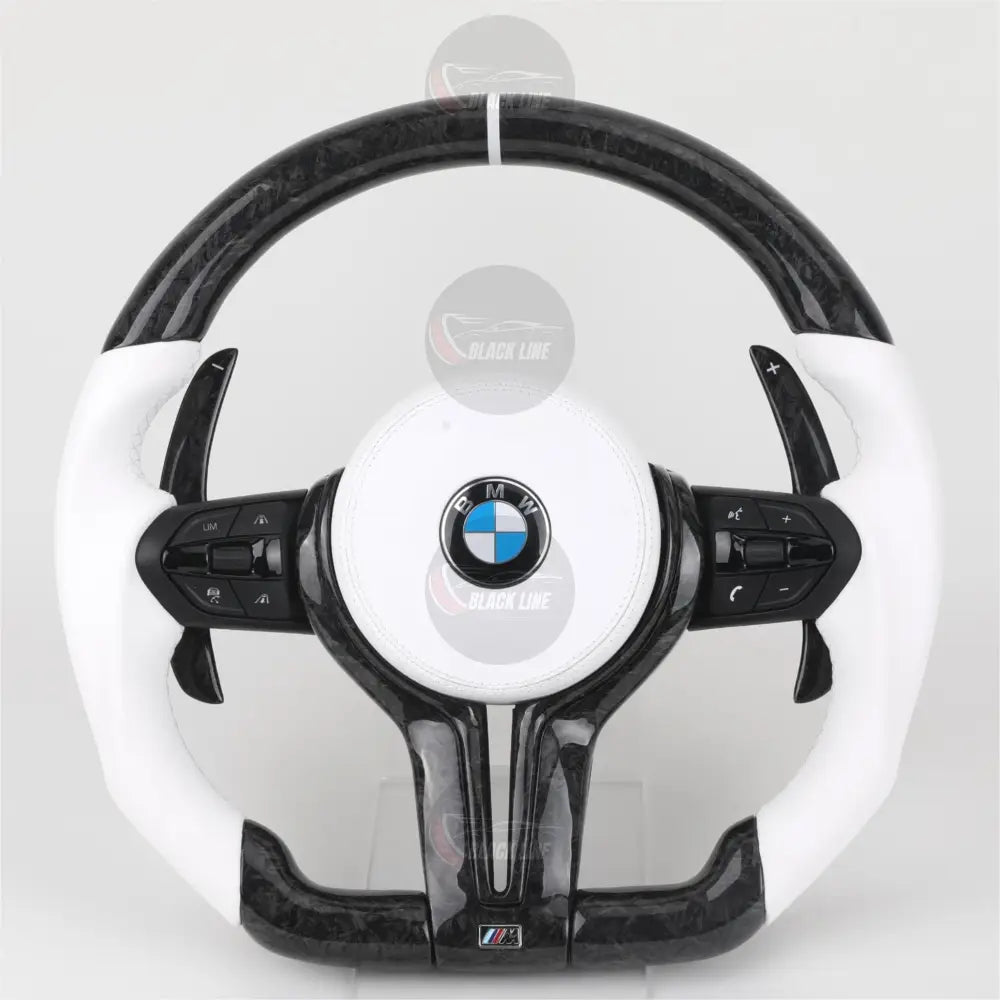 Volante BMW M Performance Blanco | Piel Carbono y Levas Deportivas