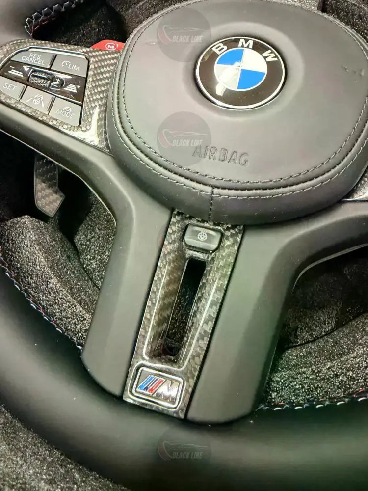 Volante BMW M Performance en Cuero Negro con Fibra de Carbono Levas M1/M2 y Multifunción