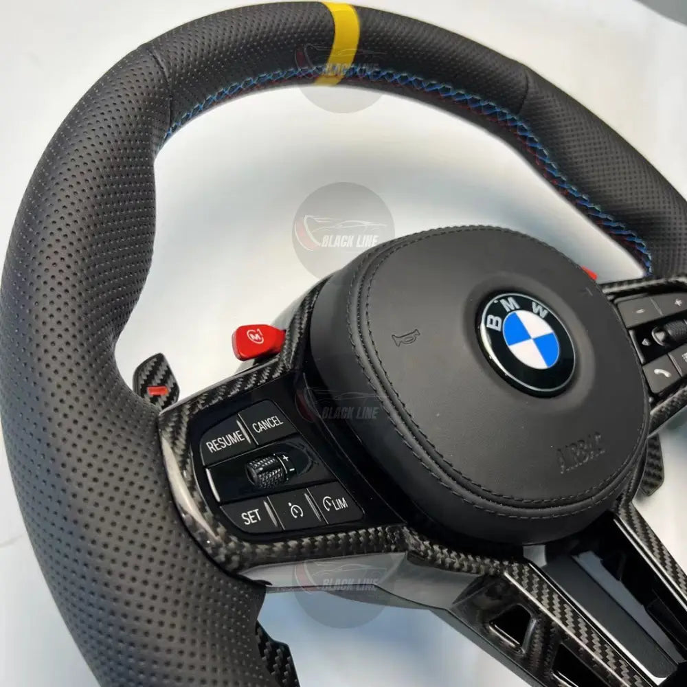 Volante Deportivo BMW M Performance en Fibra de Carbono Cuero Perforado y M1/M2