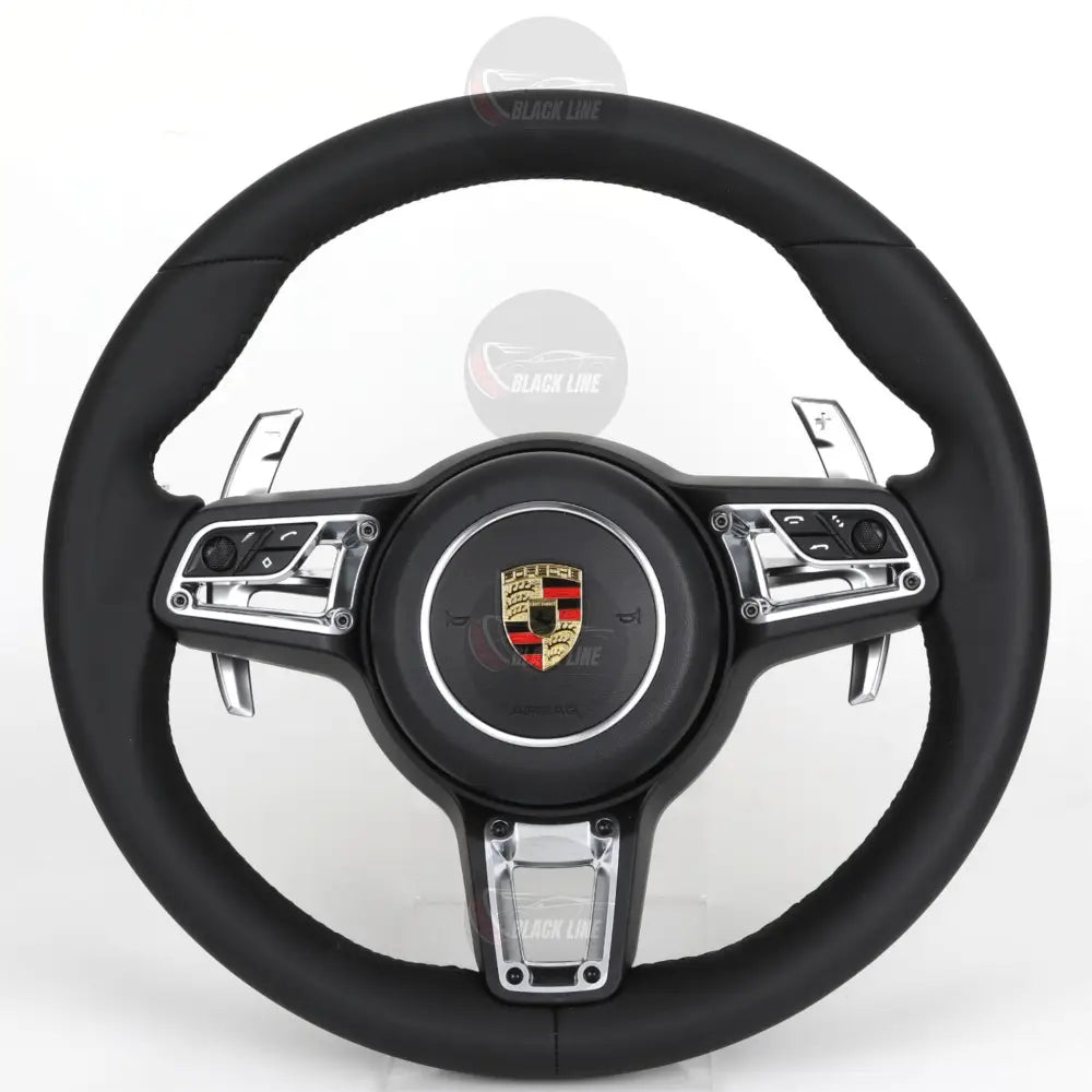 Volante Deportivo Porsche de Cuero Negro con Mandos Multifunción Levas de Cambio y Airbag Incluido