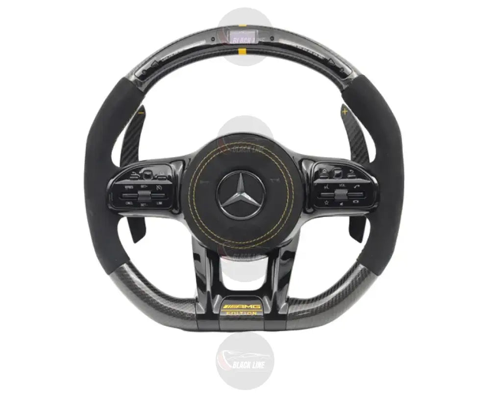 Volante Mercedes-AMG Edition Personalizado en Fibra de Carbono Alcantara y Pantalla LED con Airbag Incluido