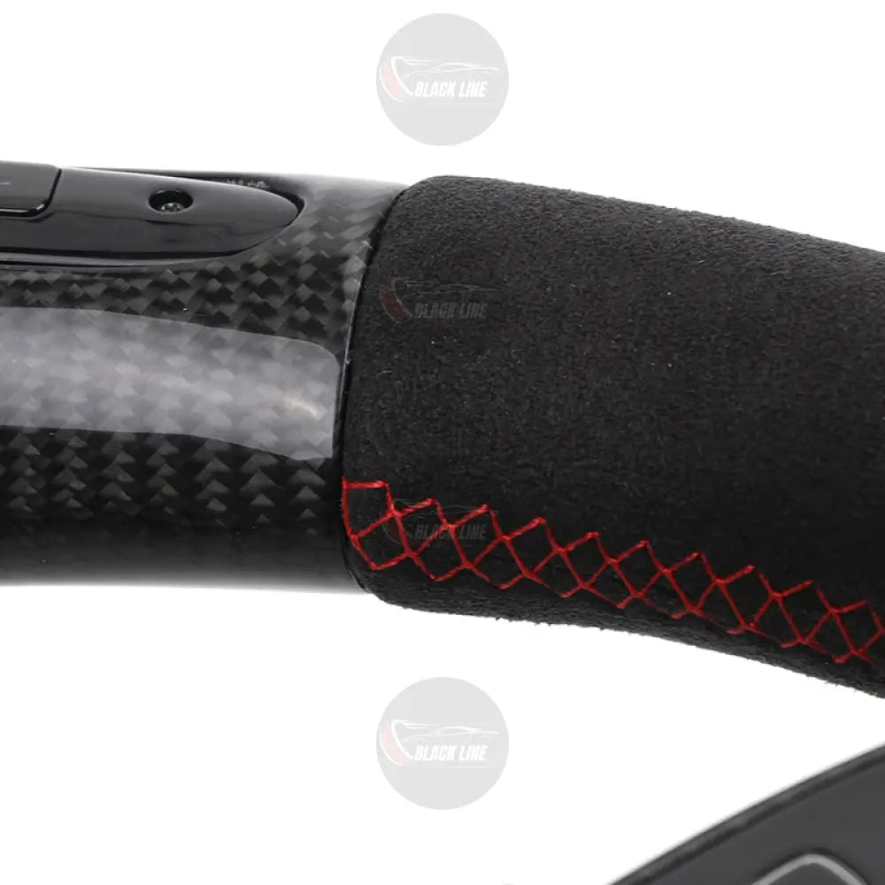 Volante Mercedes-AMG Deportivo en Carbono y Alcántara | Pantalla LED Levas de Carbono Costuras Rojas y Airbag