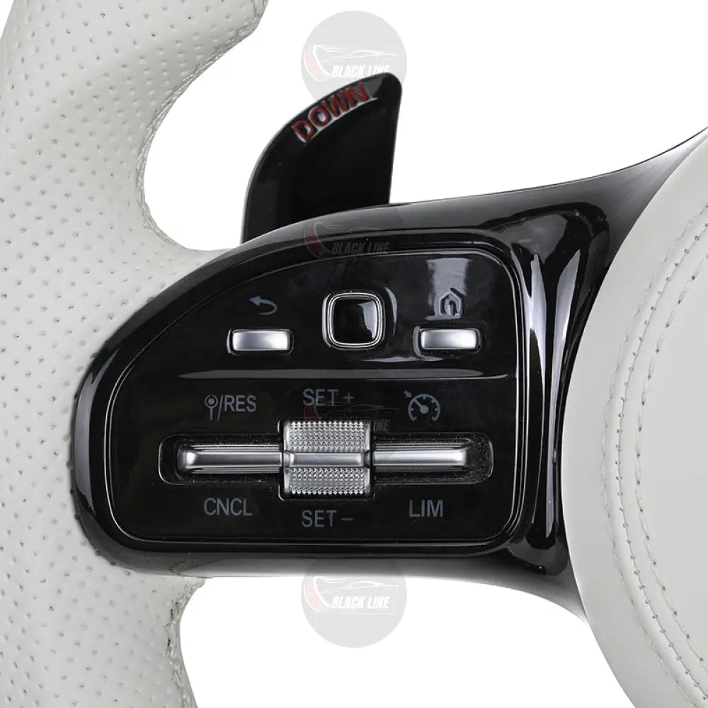 Volante Mercedes-AMG Performance Style | Blanco Carbono Brillo y Levas