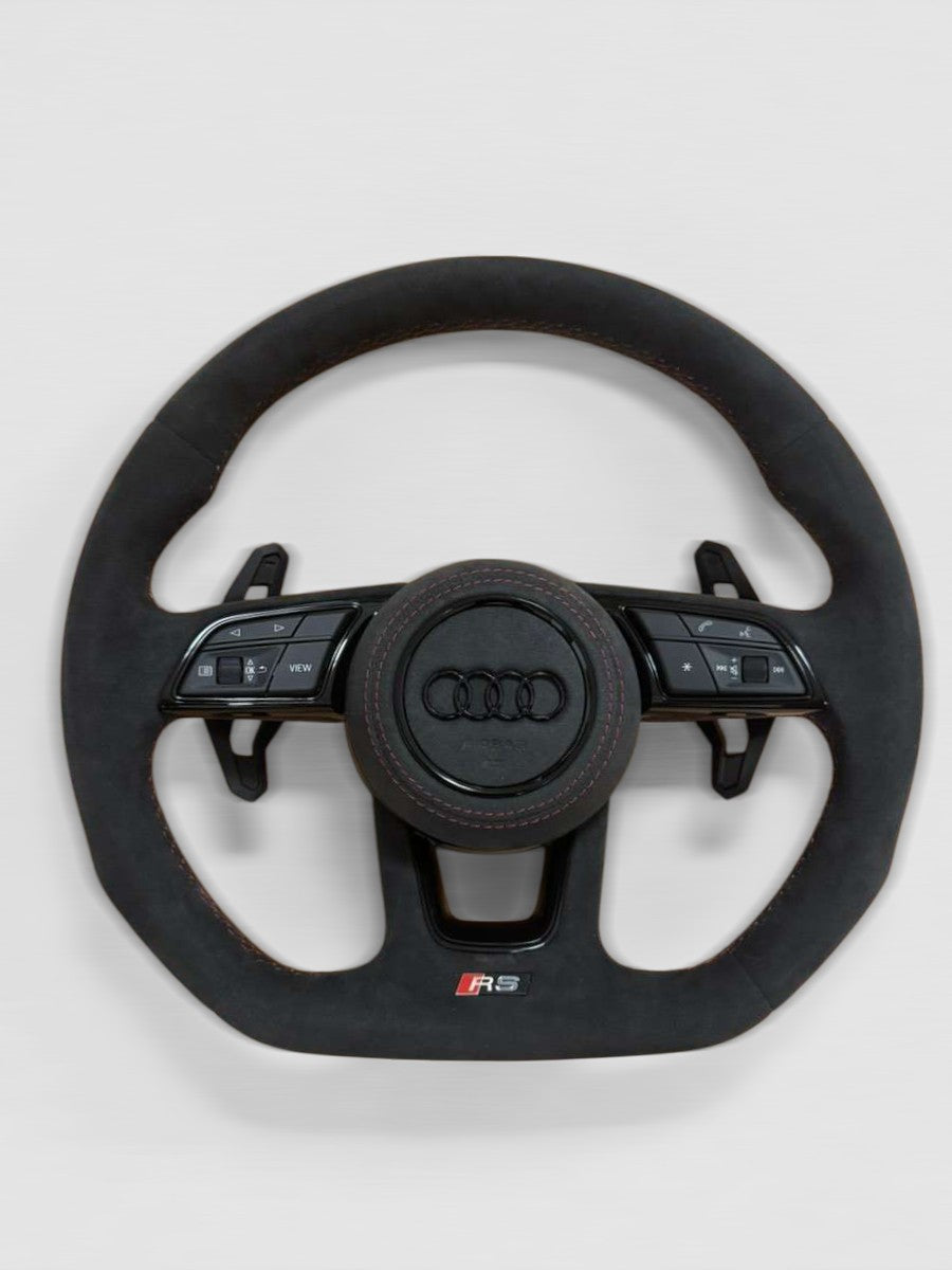 Volante Audi RS – Alcántara Negra Costuras Rojas